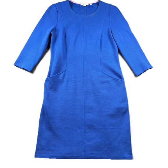 Boden Dresses & Skirts - Boden Ellen Ottoman Shift Dress Ribbed Knee Length Business Modest Blue 8 P265